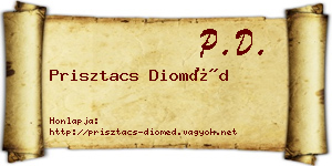 Prisztacs Dioméd névjegykártya